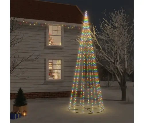 Koonusekujuline Jõulupuu, Värviline, 732 Ledi, 160 X 500 Cm