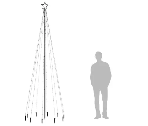 Ziemassvētku Egle Ar Pīķi, 310 Silti Baltas Led, 300 Cm Vidaxl