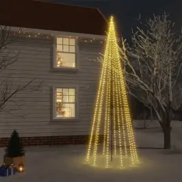 Kalėdų Eglutė Su Kuoliuku, 500cm 732 Šiltos Baltos Spalvos Led