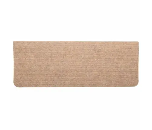 Kāpņu Paklāji, 15 Gab., Pašlīmējoši, 65X24,5X3,5 Cm, Bēši Vidaxl