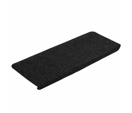 Kāpņu Paklāji, 15 Gab., Pašlīmējoši, 65X24,5X3,5 Cm, Melni Vidaxl