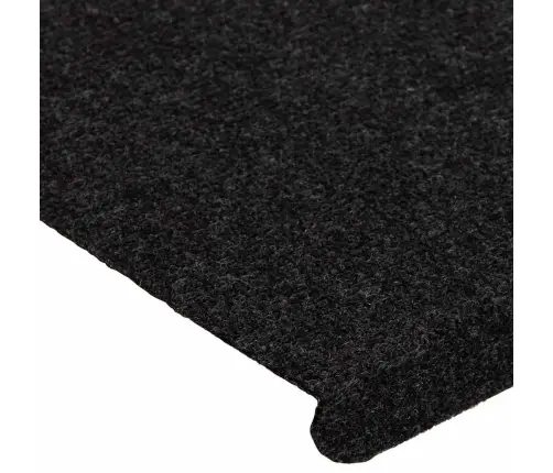 Kāpņu Paklāji, 15 Gab., Pašlīmējoši, 65X24,5X3,5 Cm, Melni Vidaxl