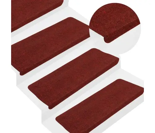 Isekleepuv Trepivaip, 15 Tk, 65X24,5X3,5 cm Punane