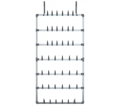Piekarams Apavu Plaukts, Sudrabains, 66X13X139 Cm Vidaxl