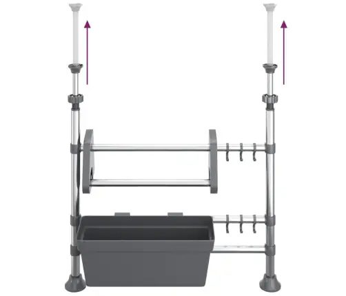 Regulējams Virtuves Organizators, Alumīnijs Vidaxl