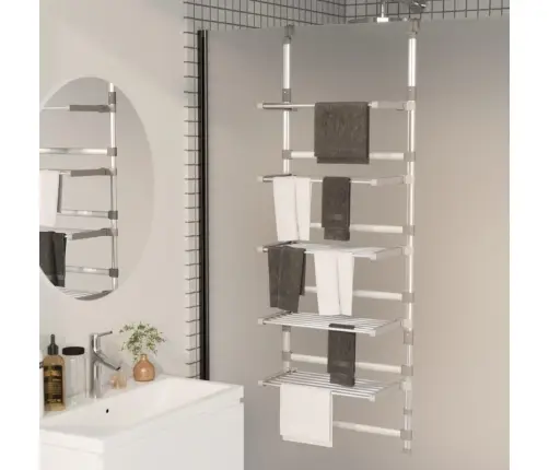 5 Līmeņu Veļas Žāvēšanas Statīvs, Alumīnijs  Vidaxl