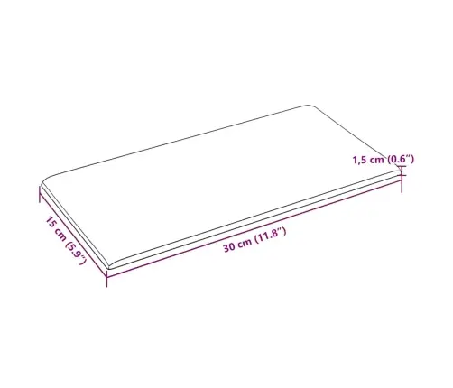 Sienas Paneļi, 12 Gab., Krēmkrāsas, 30X15 Cm, Audums, 0,54 M² Vidaxl