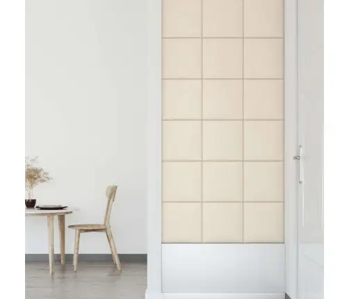 Seinapaneelid 12 Tk, Kreemjasvalge, 30 X 30 cm Samet, 1,08 M²