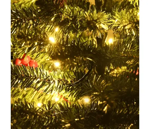 Mākslīgās Ziemassvētku Egles, 2 Gab., Ar Vainagu, Vītni Un Led Vidaxl