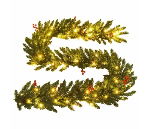 Mākslīgās Ziemassvētku Egles, 2 Gab., Ar Vainagu, Vītni Un Led Vidaxl