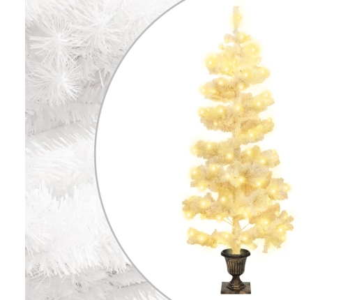 Mākslīgā Ziemassvētku Egle Podā, Spirālveida, Balta, 120 Cm Vidaxl