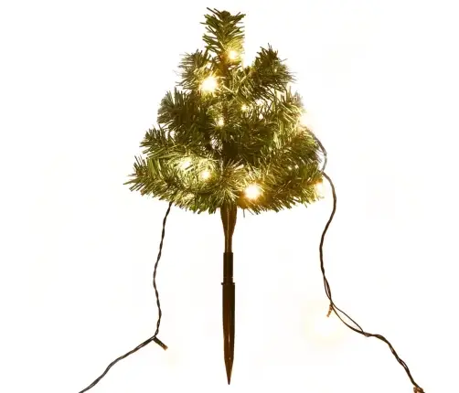 Ziemassvētku Egļu Celiņš, 6 Egles, Silti Baltas Led, 45 Cm, Pvc Vidaxl