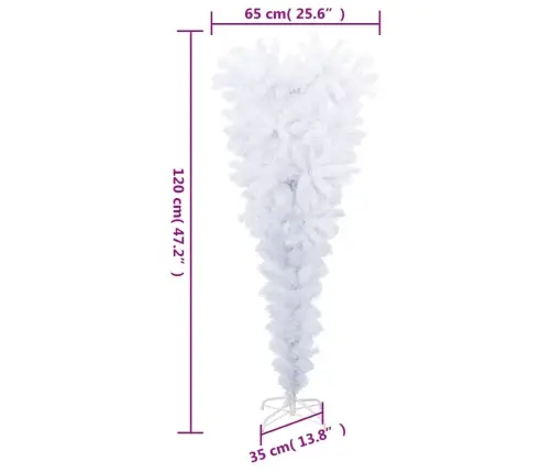 Mākslīgā Ziemassvētku Egle Ar Statīvu, Apgriezta, Balta, 120 Cm Vidaxl