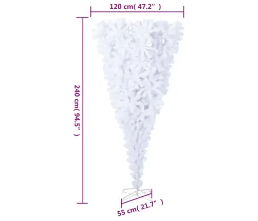 Mākslīgā Ziemassvētku Egle Ar Statīvu, Apgriezta, Balta, 240 Cm Vidaxl Mākslīgā Ziemassvētku Egle Ar Statīvu, Apgriezta, Balta, 240 Cm Vidaxl