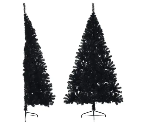 Mākslīgā Ziemassvētku Egle Ar Statīvu, Pusapaļa, 240 Cm, Melna Vidaxl Mākslīgā Ziemassvētku Egle Ar Statīvu, Pusapaļa, 240 Cm, Melna Vidaxl