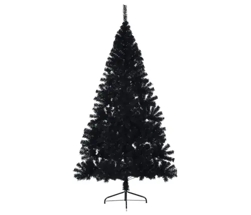 Mākslīgā Ziemassvētku Egle Ar Statīvu, Pusapaļa, 240 Cm, Melna Vidaxl Mākslīgā Ziemassvētku Egle Ar Statīvu, Pusapaļa, 240 Cm, Melna Vidaxl