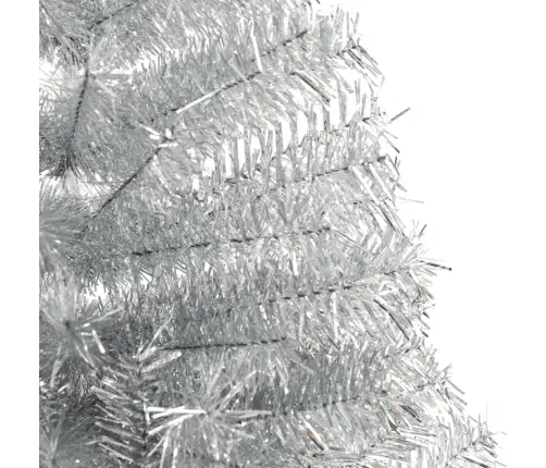 Poolik Kunstkuusk Alusega, Hõbedane, 210 cm Pet