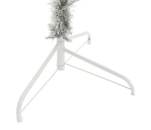 Poolik Kunstkuusk Alusega, Hõbedane, 210 cm Pet