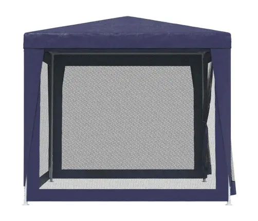 Svinību Telts, Ar 4 Sieta Sienām, 2,5X2,5 M, Zila, Hdpe Vidaxl