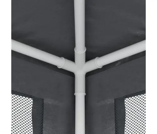 Svinību Telts, Ar 4 Sieta Sienām, 2,5X2,5 M, Pelēka, Hdpe Vidaxl