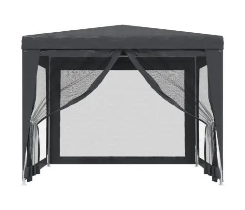 Peotelk 4 Võrgust Külgseinaga, Antratsiit, 3 X 3 M Hdpe