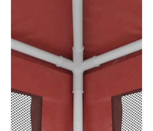 Proginė Palapinė Su 4 Tinklinėmis Sienomis, Raudona, 3X3M, Hdpe
