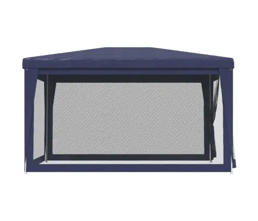 Svinību Telts, Ar 4 Sieta Sienām, 3X4 M, Zila, Hdpe Vidaxl