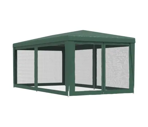 Peotelk 4 Võrgust Külgseinaga, Roheline, 3 X 6 M Hdpe