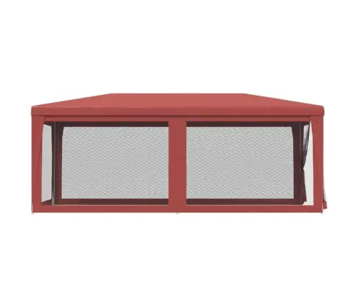 Peotelk 6 Võrgust Külgseinaga, Punane, 3 X 6 M Hdpe