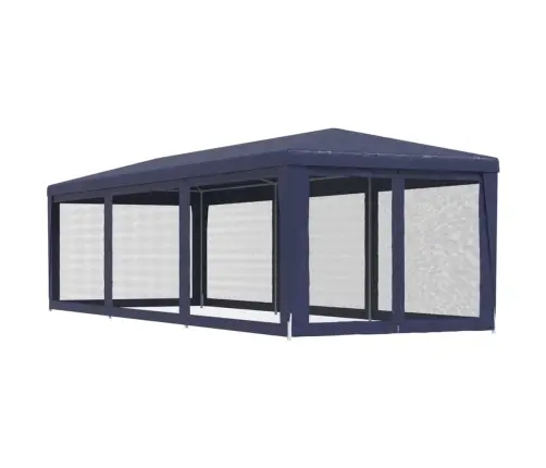 Svinību Telts, Ar 8 Sieta Sienām, 3X9 M, Zila, Hdpe Vidaxl