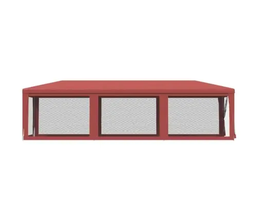 Svinību Telts, Ar 8 Sieta Sienām, 3X9 M, Sarkana, Hdpe Vidaxl