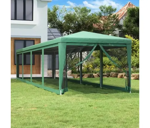 Proginė Palapinė Su 10 Tinklinių Sienų, Žalia, 3X12M, Hdpe