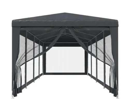 Proginė Palapinė Su 10 Tinklinių Sienų, Antracito, 3X12M, Hdpe