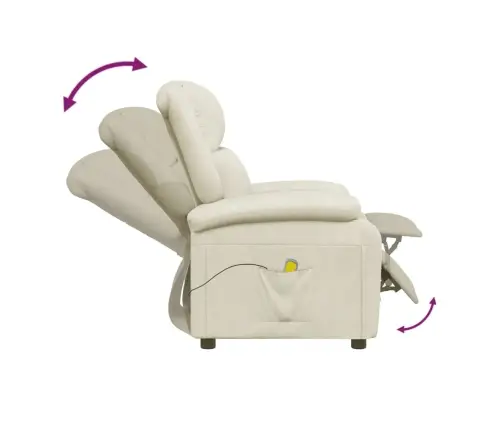 Masāžas Krēsls, Krēmkrāsas Mākslīgā Āda Vidaxl
