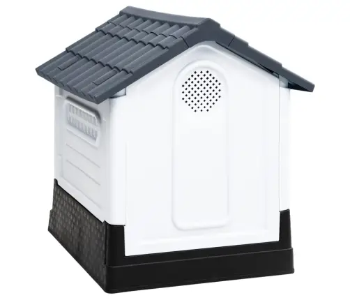 Šuns Būda, Pilka, 57X68X66 cm Polipropilenas