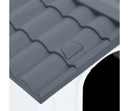 Suņu Būda, Pelēka, 90,5X68X66 Cm, Polipropilēns Vidaxl