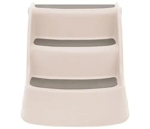 3 Pakāpienu Suņu Kāpnes, Saliekamas, Bēšas, 50X38X38 Cm Vidaxl