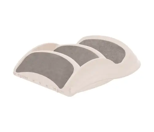 3 Pakāpienu Suņu Kāpnes, Saliekamas, Bēšas, 50X38X38 Cm Vidaxl