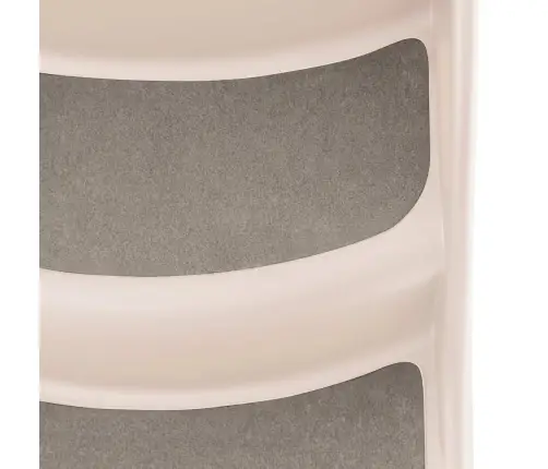 3 Pakāpienu Suņu Kāpnes, Saliekamas, Bēšas, 50X38X38 Cm Vidaxl