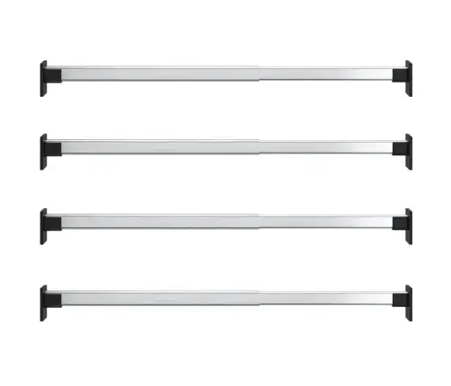 Teleskopiskās Skapja Sliedes, 4 Gab., Sudraba Krāsa, 58-100 Cm Vidaxl