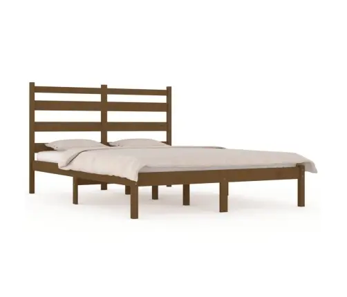 Lovos Rėmas, Medaus Rudas, 200X200cm Pušies Medienos Masyvas