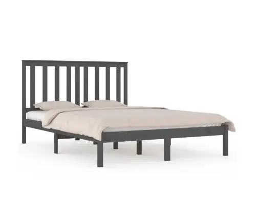 Lovos Rėmas, Pilkos Spalvos, 200X200cm Pušies Medienos Masyvas