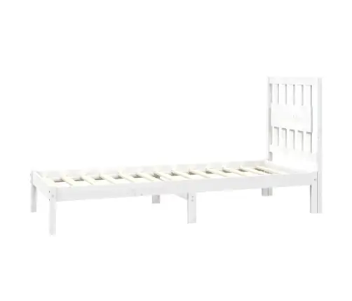 Lovos Rėmas, Baltas, 75X190cm Pušies Masyvas, Vienvietis