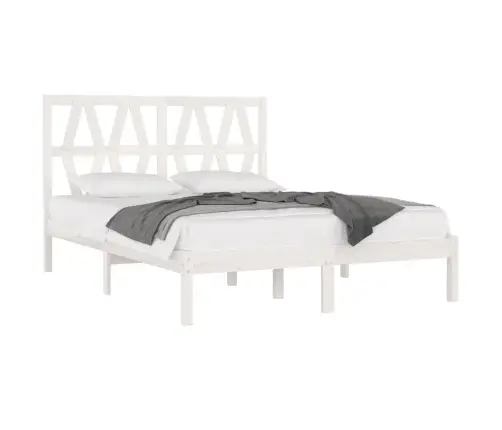 Lovos Rėmas, Baltas, 120X190cm Pušies Masyvas, Dvivietis