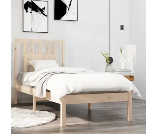 Lovos Rėmas, 90X190cm Medienos Masyvas, Vienvietis Lovos Rėmas, 90X190cm Medienos Masyvas, Vienvietis