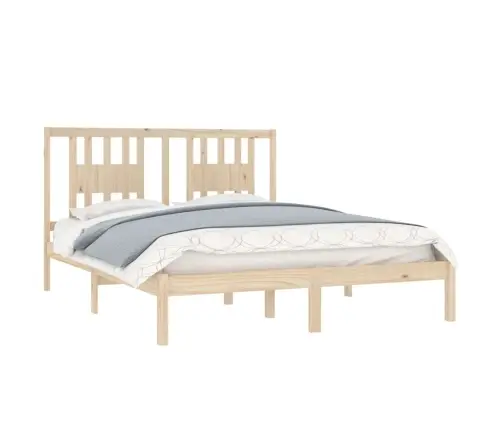 Gultas Rāmis, Priedes Masīvkoks, 160X200 Cm Vidaxl