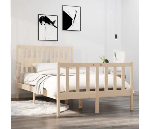 Voodiraam, Täismännipuit, 120 X 190 Cm