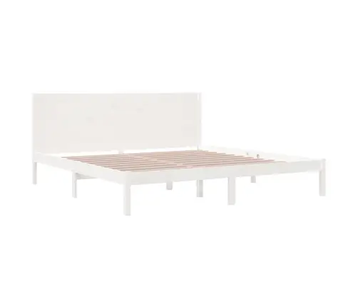 Voodiraam Ilma Madratsita, Valge, 200 X 200 cm Männipuit