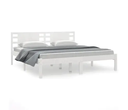 Lovos Rėmas Be Čiužinio, Baltas, 200X200cm Pušies Masyvas