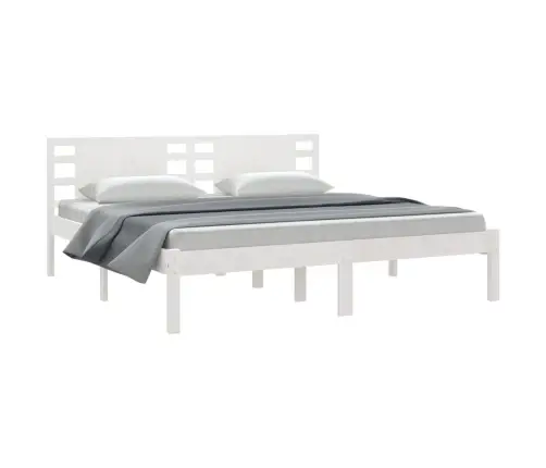 Lovos Rėmas Be Čiužinio, Baltas, 200X200cm Pušies Masyvas